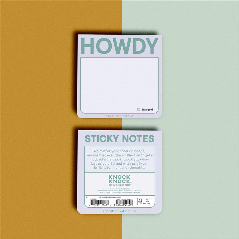 Howdy Sticky Note