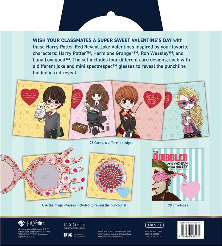 Harry Potter: Red Reveal Joke Valentines