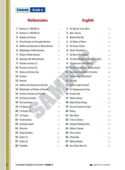 Complete Canadian Curriculum 6 (Revised &amp; Updated)