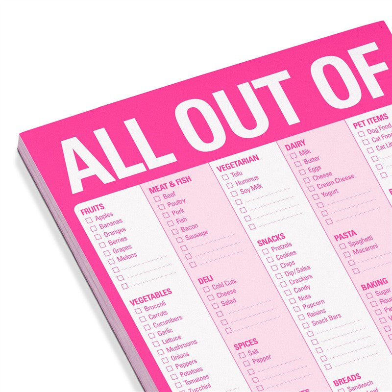 All Out Of Pad with Magnet (Pink)