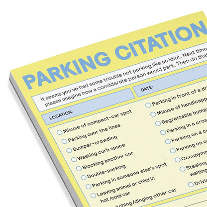 Parking Citation Nifty Note (Pastel Yellow)