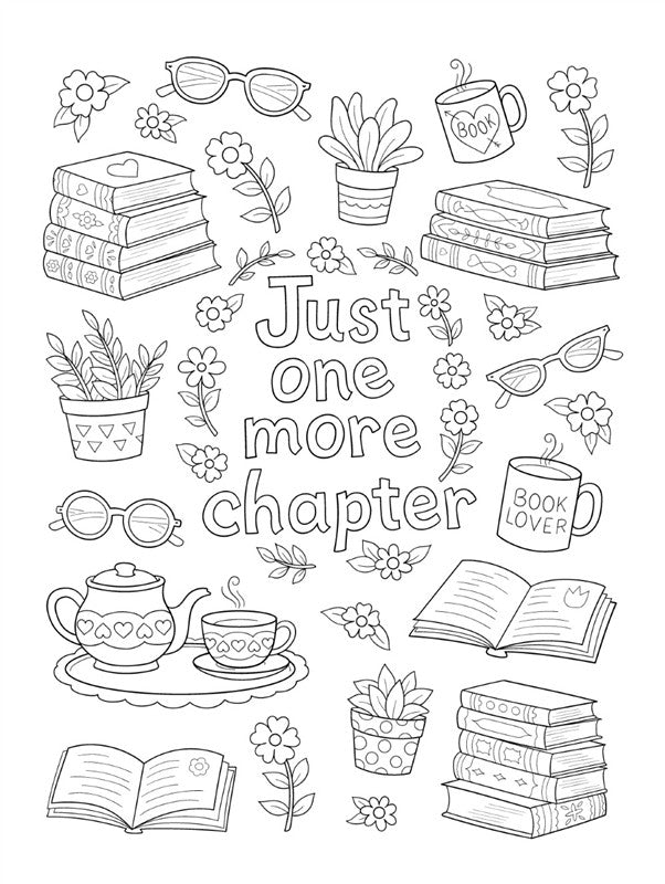 Creative Haven Book Club Coloring Book