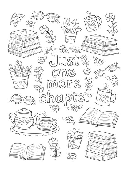 Creative Haven Book Club Coloring Book