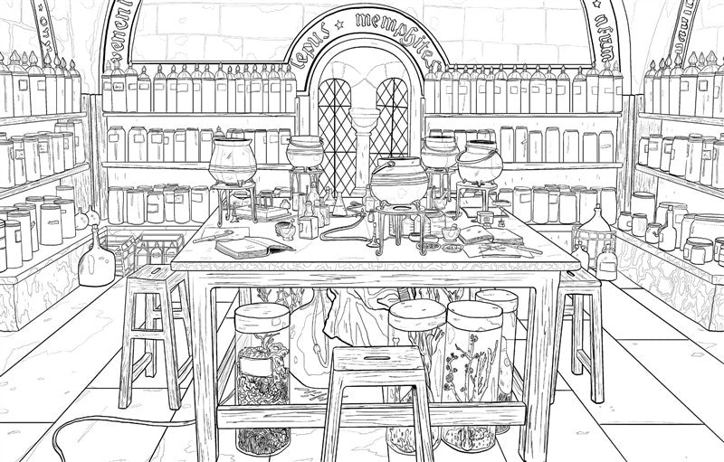 Harry Potter: Magical Places and Characters Coloring Book