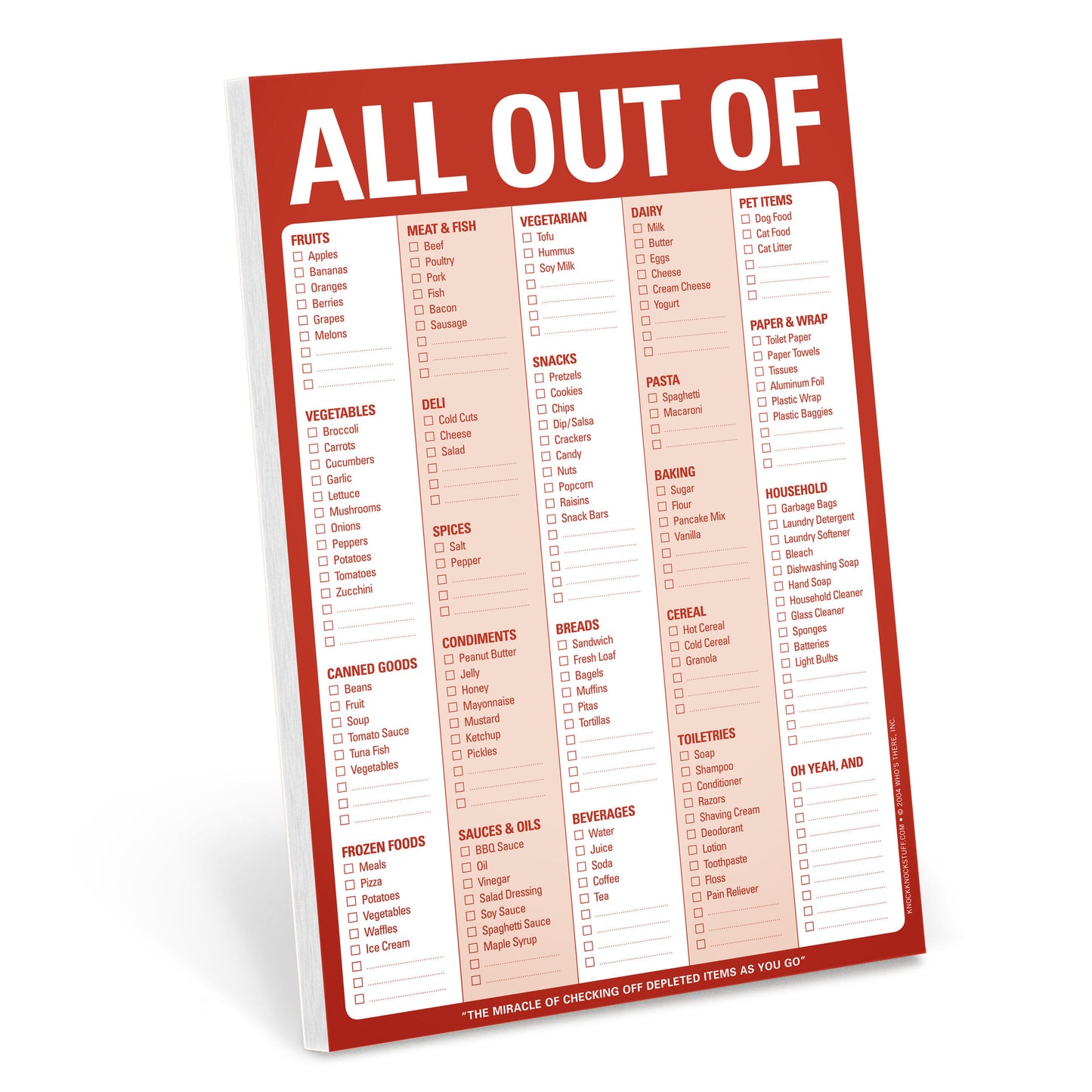 All Out Of Pad with Magnet (Red)