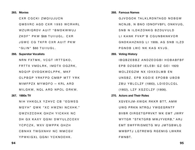 Trivia Cryptograms