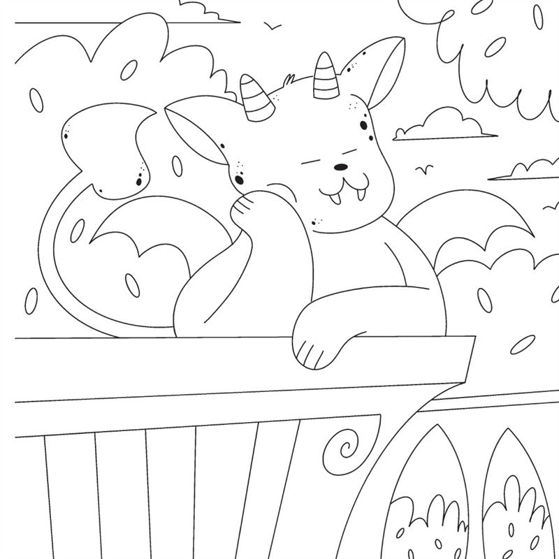 Creepy Cozy Gargoyles: A Coloring Book