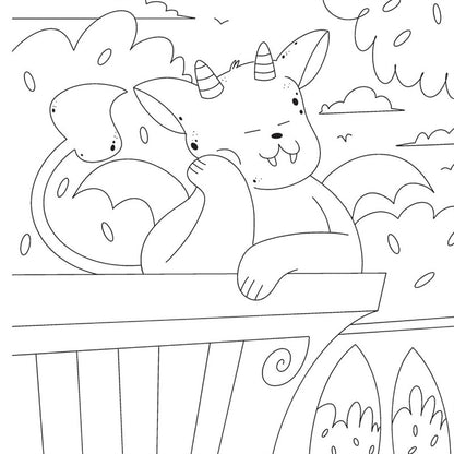 Creepy Cozy Gargoyles: A Coloring Book