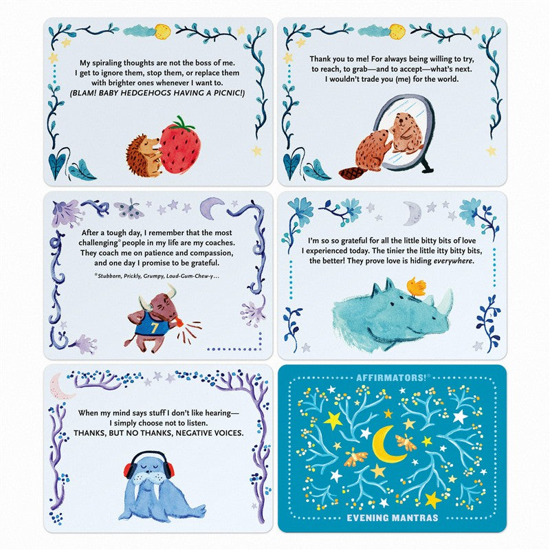 Affirmators! Mantras Evening Night Affirmation Cards Deck (30 Cards)