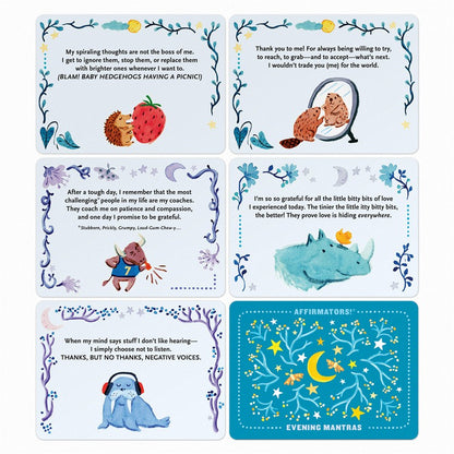 Affirmators! Mantras Evening Night Affirmation Cards Deck (30 Cards)