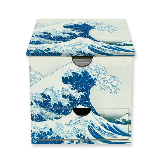 Katsushika Hokusai: The Great Wave Flame Tree Memo Box with Drawer