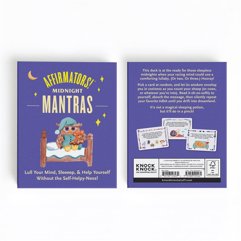 Affirmators! Mantras Midnight Late Night Affirmation Cards Deck (30 Cards)