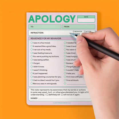 Apology Nifty Note (Second Edition)