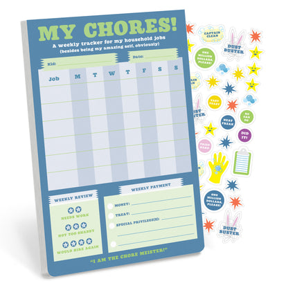 My Chores Weekly Tracker Pad Can-Do Pad with Sticker Sheet