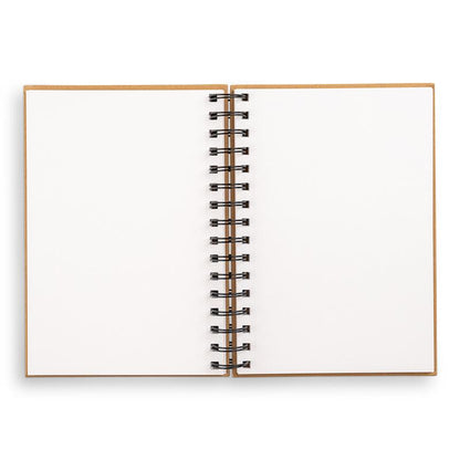 Sketchbook 5.5 x 8" Kraft Spiral Hardcover Mixed Media Sketchbook for Drawing