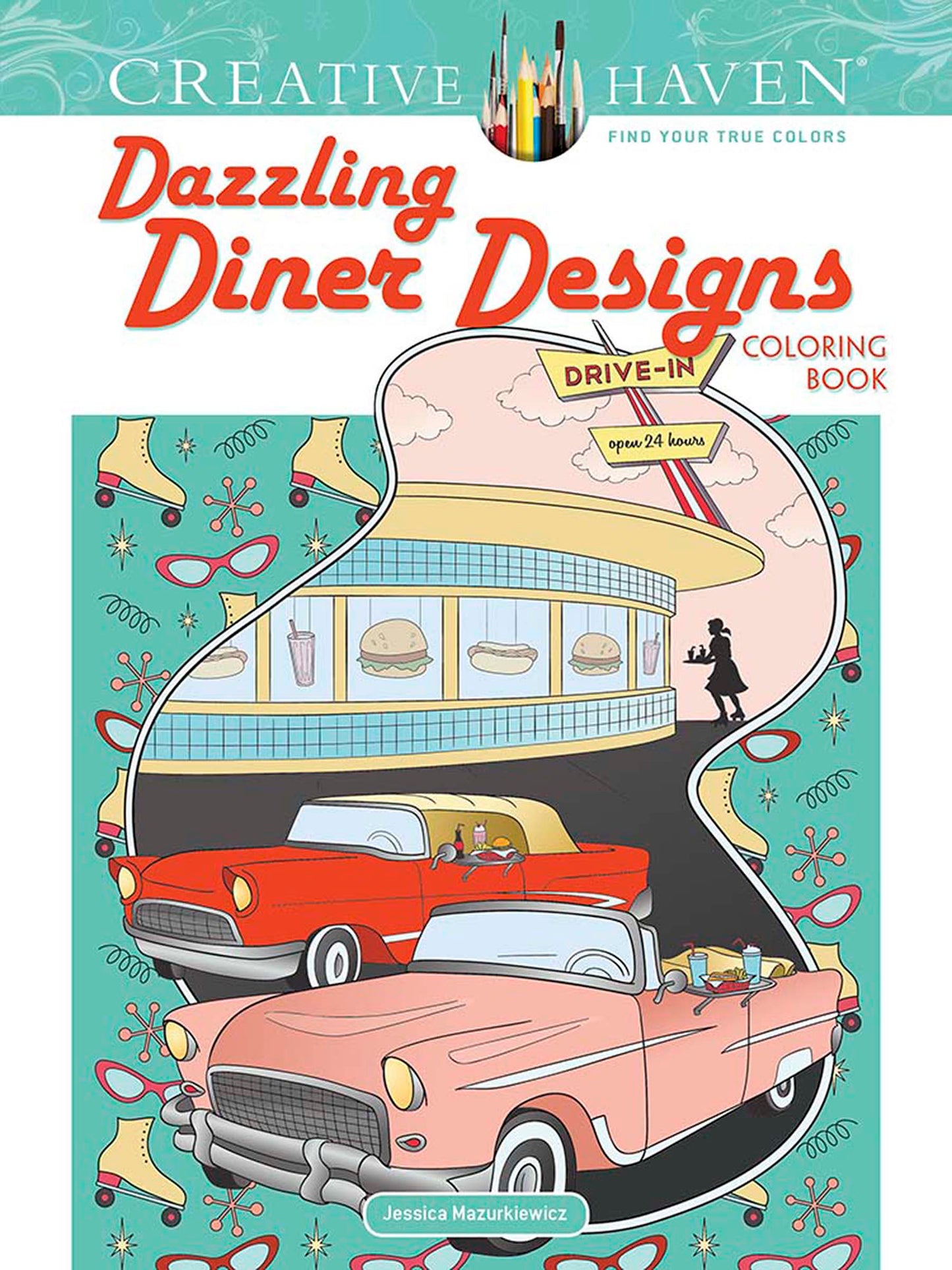 Creative Haven Dazzling Diner Designs Coloring Book