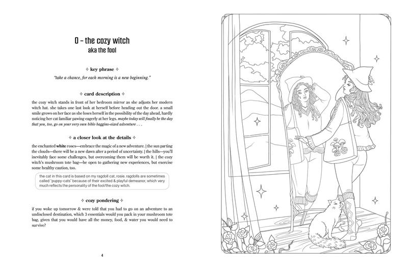 Cozy Witch Tarot Coloring Book