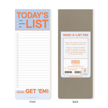 Todays List Make-a-List Pad