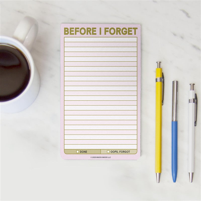 Before I Forget Great Big Sticky Note