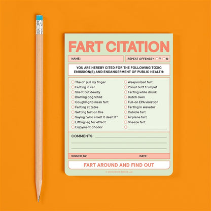 Fart Citation Nifty Note Pad