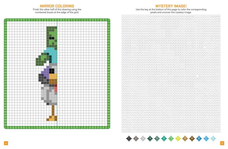The 8-Bit Pixel World Coloring Book