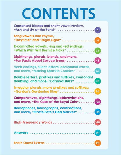 Brain Quest Phonics Workbook: Grade 2