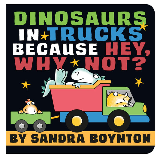 Des dinosaures dans des camions. Parce que, bon, pourquoi pas ?