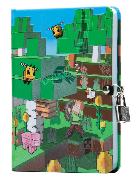 Minecraft: Mobs Glow-in-the-Dark Lock &amp; Key Diary