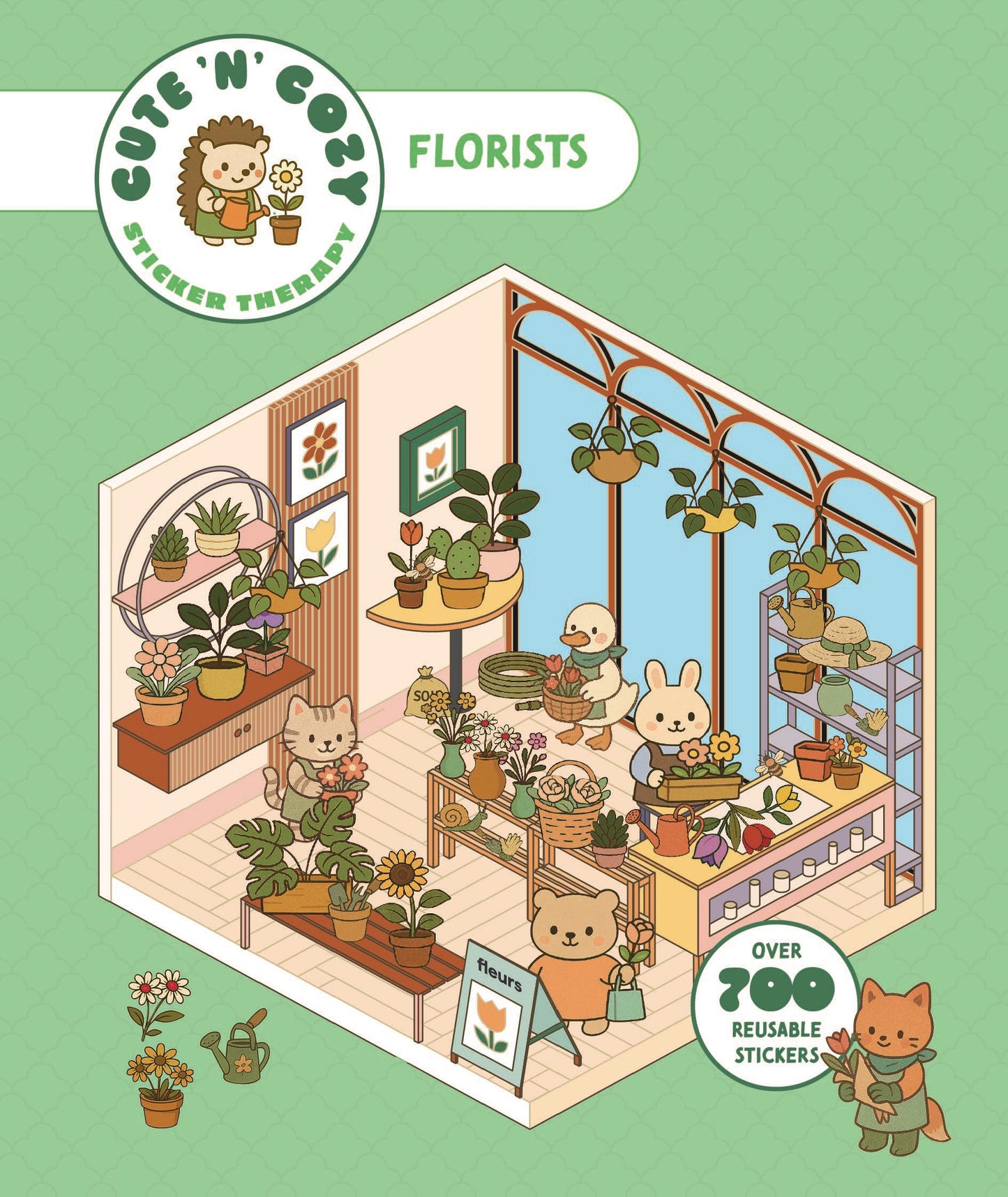 Cute 'n' Cozy Sticker Therapy: Flower Shop