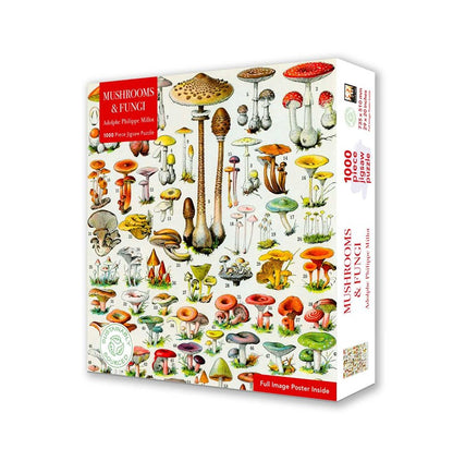 Adult Sustainable Jigsaw Puzzle Mushrooms &amp; Fungi by Adolphe Philippe Millot