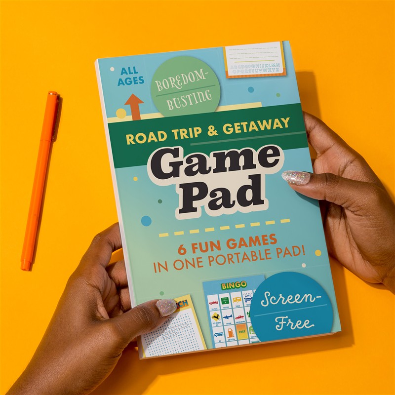 Roadtrip &amp; Getaway On-The-Go Game Pad, Travel Car Activities Book for Kids