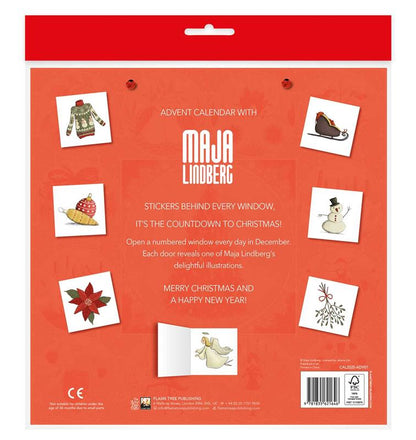 Maja Lindberg: Twelve Days of Christmas Advent Calendar (with stickers)