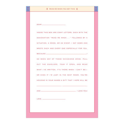 Letters to the Love of My Life Read Me When Box