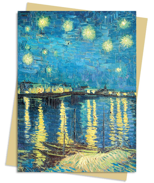 Pack de cartes de vœux Vincent van Gogh : La nuit étoilée sur le Rhône