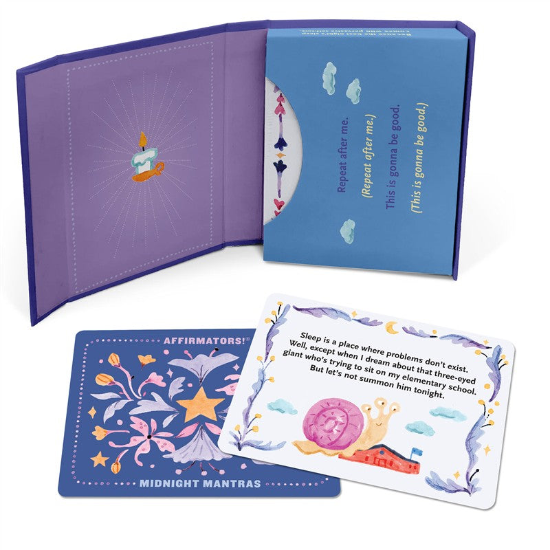 Affirmators! Mantras Midnight Late Night Affirmation Cards Deck (30 Cards)