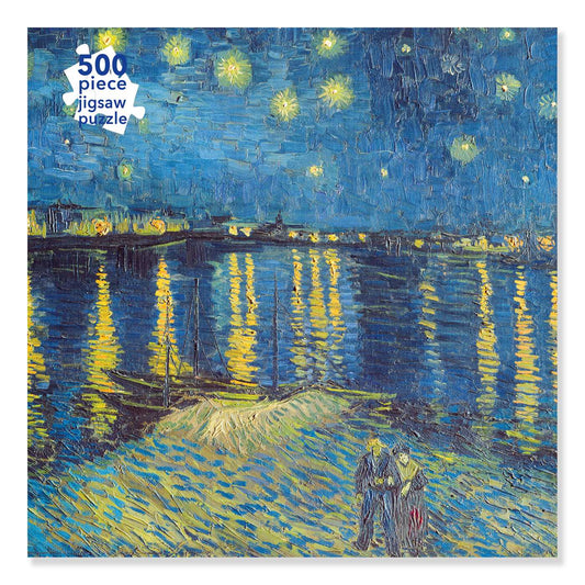 Puzzle adulte Van Gogh : Nuit étoilée sur le Rhône (500 pièces)