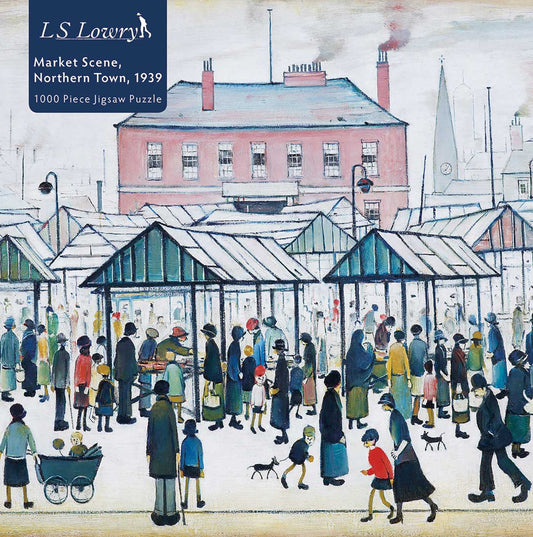 Puzzle pour adultes LS Lowry : Scène de marché, ville du nord, 1939