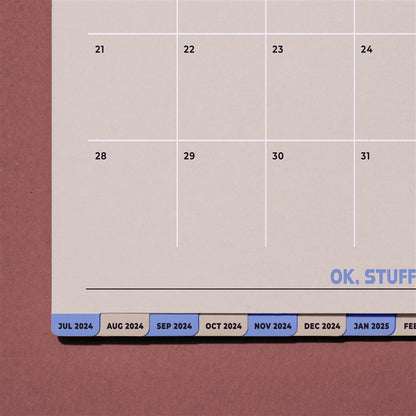 Life Stuff (But Also Me Stuff) 18-Month Desktop Calendar (Jul. 2024 - Dec. 2025)