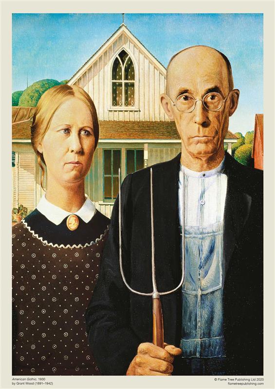 Adult Jigsaw Puzzle Grant Wood: American Gothic