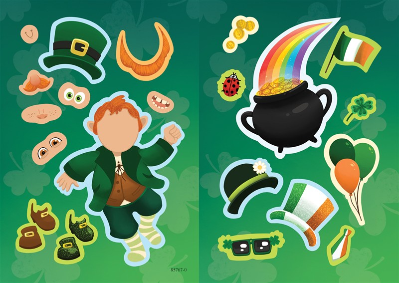 Make Your Own Leprechauns Sticker Activity Book