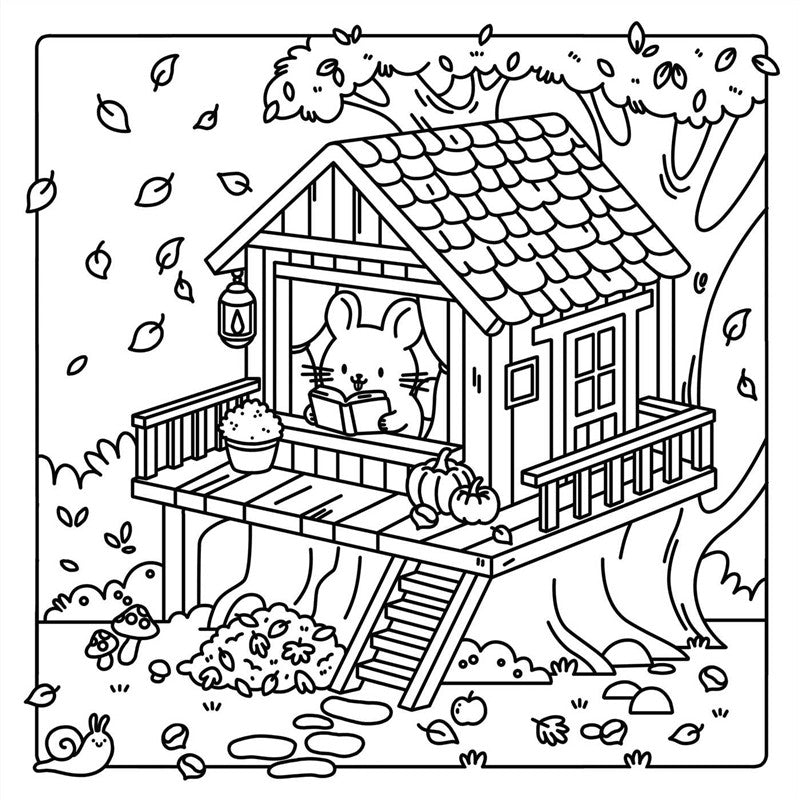 Little Bookworm: A Cozy Coloring Book