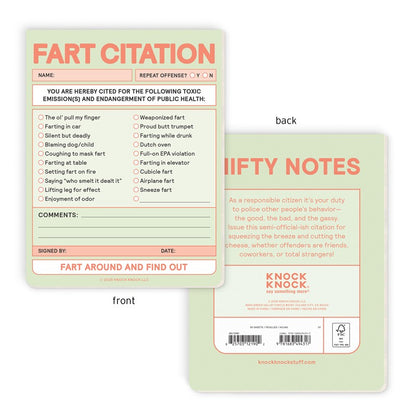 Fart Citation Nifty Note Pad