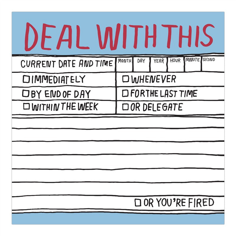 Hand-Lettered Deal With This Sticky Notes