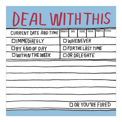 Hand-Lettered Deal With This Sticky Notes