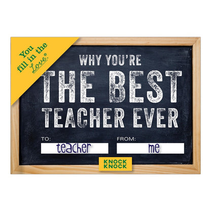 Why You’re the Best Teacher Ever Fill in the Love Book