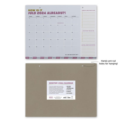 What Month Is It Anyway? 18-Month Desktop Calendar (Jul. 2024 - Dec. 2025)