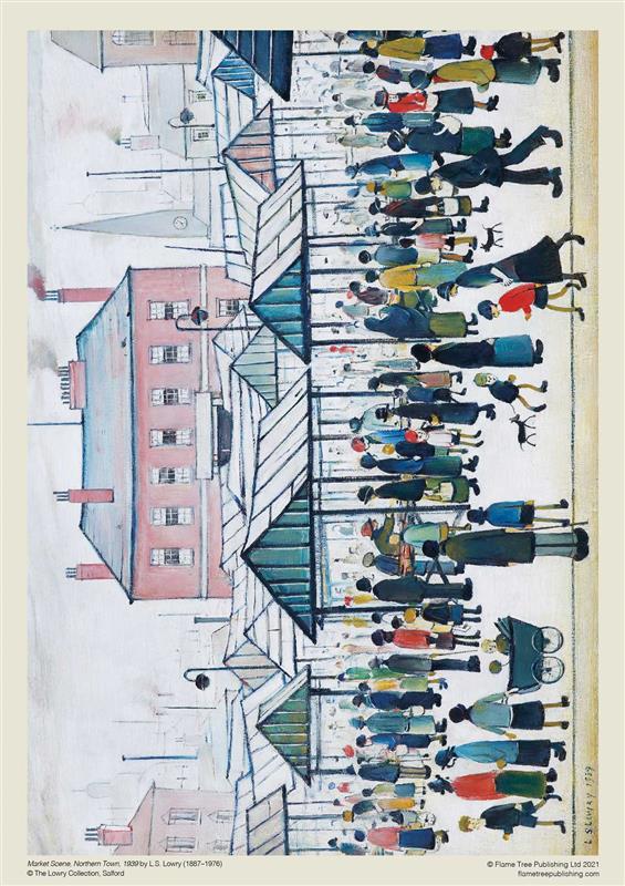 Adult Jigsaw Puzzle L.S. Lowry: Market Scene, Northern Town, 1939