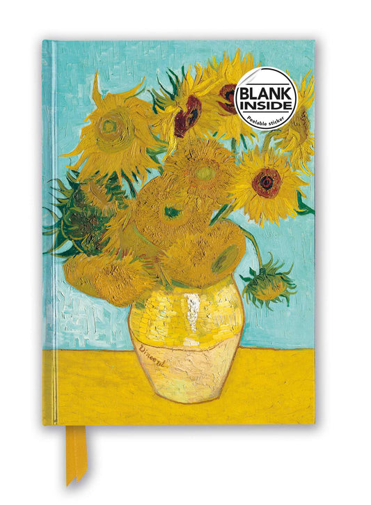 Vincent van Gogh : Tournesols (Journal vierge avec couverture en aluminium)