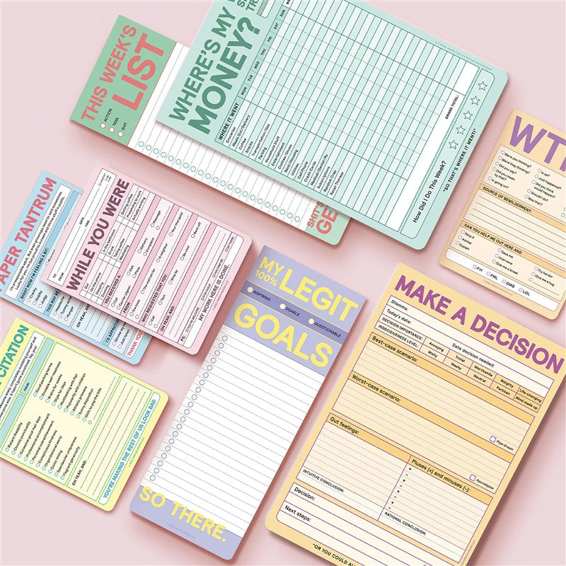 Where's My Money? Weekly Spending Tracker Pad