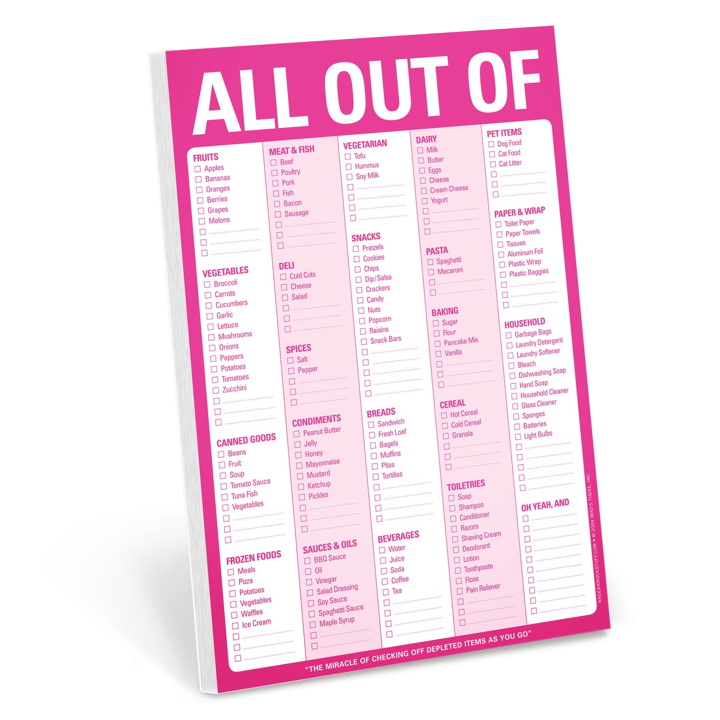 All Out Of Pad with Magnet (Pink)